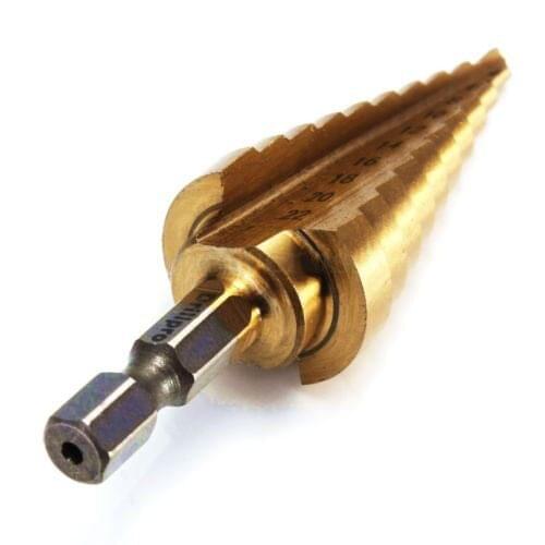 4-22MM HSS 4241 Hex Titanium Cone Drill Bit Hole Cutter For Sheet High Speed Steel Woodworking Wood Metal Drilling Power Tools