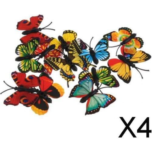4xLots of 12 Simulation Butterfly Figures Animal Model Kids Toy Gift