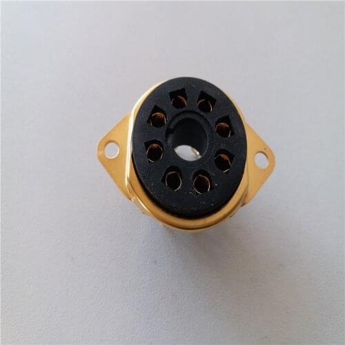 5pcs backelite tube socket GZS8-B-G seat tube socket 8 pin golden feet for KT88 EL34 amplifier