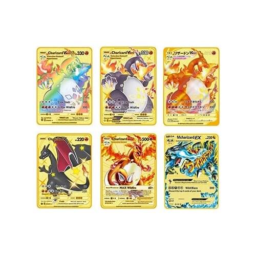 BANDAI Pokemon Card Vmax Metal Card Pikachu Lillie Charizard Collection Card Rare Out of Print Collection