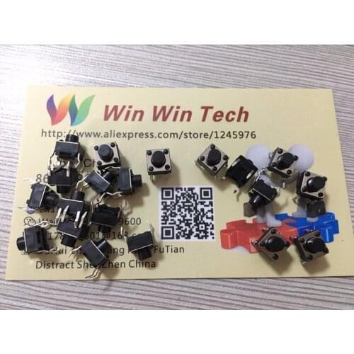 Free shipping 1000pcs [import] shrapnel 6*6*7.5 switch 6X6X7.5H 4 foot SMD DIP switch 6*6*7.5mm