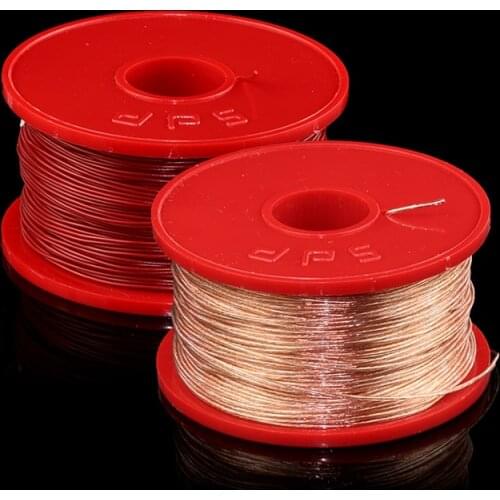 D02 4N OCC Copper + 4N OCC Silver-Plated Copper 28AWG PUR Insulation Earphone Cable DIY Bulk Wire