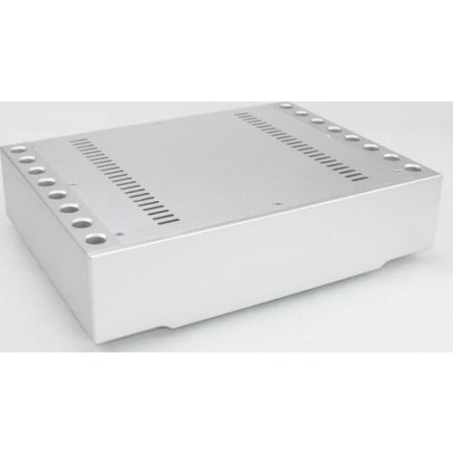 Size D270 W360 H86 All Aluminum Class A Luxury Preamp Chassis Tube Amplifier Case Power Amplifier DIY Box WA72