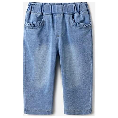 Childrens light blue jeans female baby childrens clothing new girls spring and autumn soft jeans childrens fashion pants