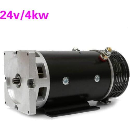 24V electric sanitation car exhibition wing container methane tail plate 3KW oil pump motor 4KW DC motor