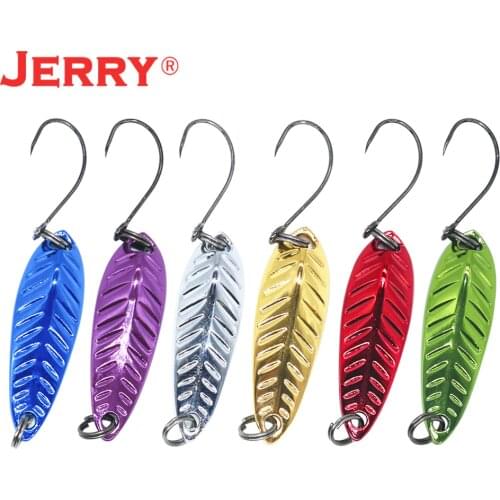 Jerry Spinning Metal Spoon with Single Hook Fishing Lure Set 3g5g Artificial Alloy tengsten Jigging Winter Bait Pike Bass Tackle