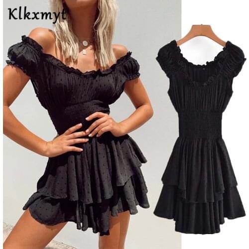 Klkxmyt Za Women 2021 Chic Fashion Sexy Mini Dress Vintage Hem Lrregular Ruffled Sleeveless Female Dresses Vestido Mujer