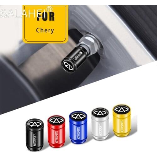 Alloy 4PCS Car Wheel Tire Valve Caps Tyre Rim Stem Covers For Chery Fulwin QQ Tiggo3 4 5 7 PRO 8 T11 A1 A3 A5 Amulet Accessories