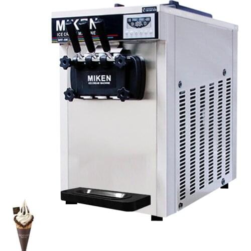 Commercial Ice Cream Machine For Sweet Cone Type Ice Cream LCD panel Stall Desktop Small Ice Cream Maker 1600W
