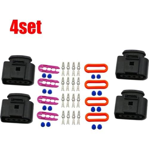 Set 4 Ignition Coil Connector Repair Kit IC39 For Audi A4 A6 A8 for VW Passat Jetta GOLF Polo Touran Transporter SHARAN Touareg
