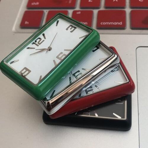 Fashion Square Car Clock Interior Decoration Self-adhesive Electronic Vent Clip Watch for Car Styling