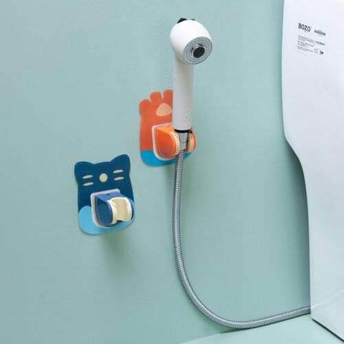Cartoon shower bracket punch-free fixed seat shower head shower head bracket for shower head in the rain