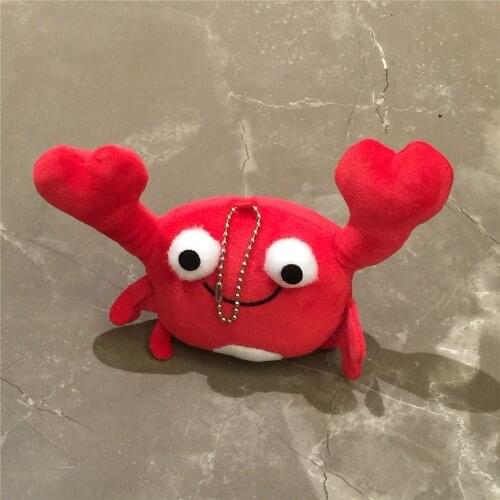 Cute Cartoon Crab Stuffed Toy , 12CM Plush IN 4Colors. plush toy doll ; charm Pendant Toy ; Wedding Gift
