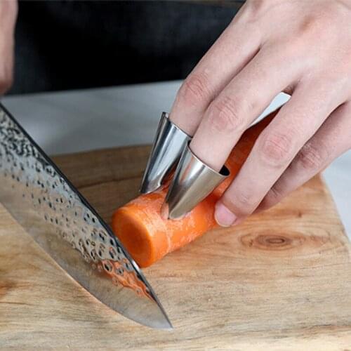 Stainless Steel Finger Protectors Peanut Sheller Vegetable Nuts Peeling Finger Guard Kitchen Cutting Protection Tools