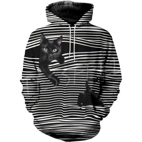Tessffel Cute Cat 3D Printed New Mens Hoodies Camo Harajuku Zipper Hooded Casual Sweatshirt Unisex Hip Hop Streetwear Style-33
