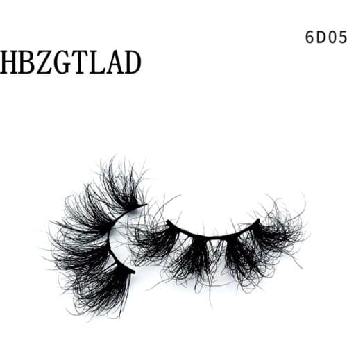 HBZGTLAD new Fluffy Mink Lashes long Messy Wispy Natural Eyelashes 22mm-25mm Hamdmade Real 3D Mink Eyelashes Makeup False Lashes