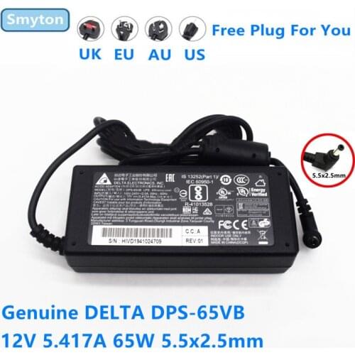 Genuine Delta DPS-65VB 12V 5.417A 65W AS-65W AC Power Supply Adapter Charger For Asustor AS3102T AS6202T AS5102T AS-202T Charger