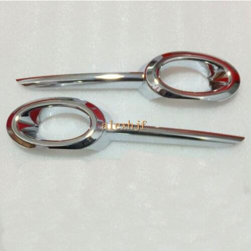 High Quality Front Fog Lamp Trim Strip ABS Plating Front Fog Lamp Frame Case For HONDA VEZEL HRV HR-V 2014-2018, 1 Pair