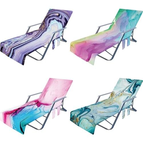 Beach Chair Towel Recliner Cover Soft Comfortable Swimming Pool Chair Cover Elastic Stretch Spandex Slipcover Case