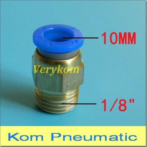 Pneumatic 10mm Tube Push In 1/8" Thread PC Series Male Straight Quick Connect Pipe Hose Air Fitting PC10-01 One Touch Connector
