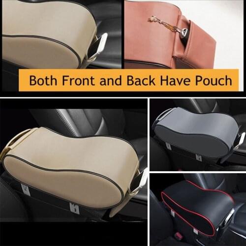 Armrest Pad Auto Armrest Pad Universal Armrest Box Pad Decoration SUV Armrest Box Car Auto Center Console PU Leather Protective