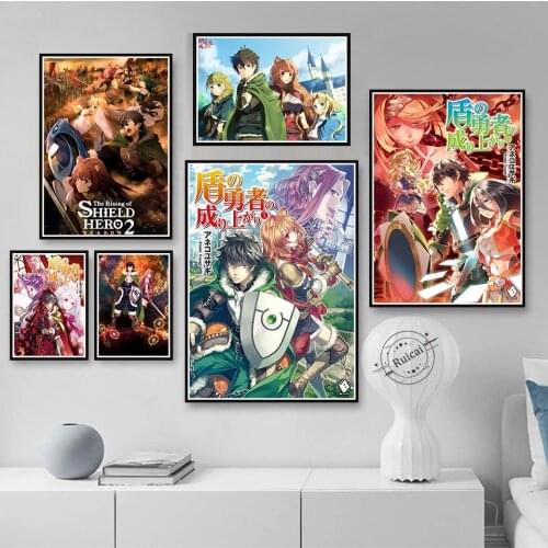 Tate no Yuusha no Nariagari Poster Wall Art Canvas Module Pictures Children Home Decor Boys Room Decoration