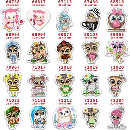 DIY Craft Supplies Sewing Accessories Cartoon Printed Planar Resins Mold 30 Pieces. PR-66758-71284