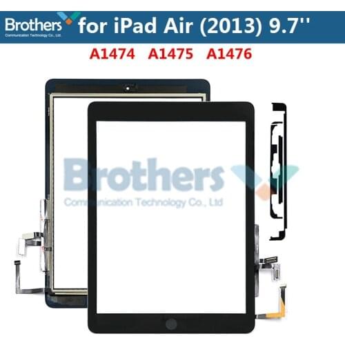 Tablet Touch Screen For iPad Air 2013 Touch Screen Digitizer Front Glass Panel for iPad A1474 A1475 A1476 9.7'' With Home Button
