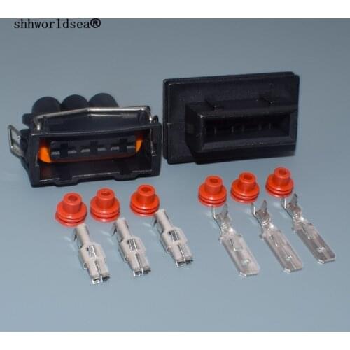 Shhworldsea 3 Pin 6.3mm Automotive Connector plug Waterproof Sealed Wire Connectors Female Male Plug For Cars