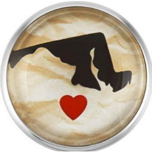Maryland State Snap Buttons Glass Buttons Snap Charms Fit 18mm Snap DIY Bracelets/Necklace Jewelry 20Pcs/lot