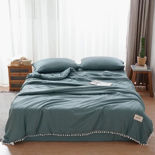 Solid Colors Super Soft Washed Cotton Summer Breathable Quilt Throw Home Travel Airplane Sofa Bedding Soft Thin Bedspread Quilts