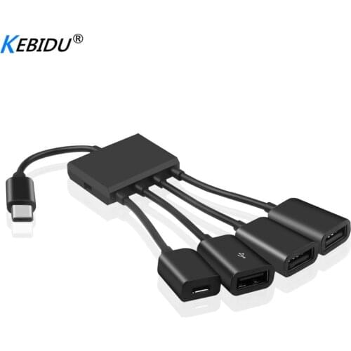 USB 3.1 Type C Hub to 4 USB 2.0 Port HUB Multiple OTG 4 Port Type-C USB Power Charging Hub Cable 19CM Connector Adapter