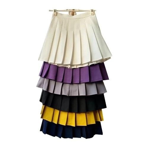 Harajuku Women Fashion Mini Pleated Skirts High Waist Plaid Skirt Summer Sweet Ladies Mini Skirts Casual A-Line Girl Short Skirt