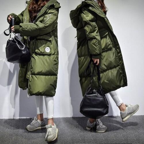 Winter Jackets For Parka 2020 Warm White Duck Down Parkas Woman Casual Long Thick Hood Loose Coats Women Plus Size HJ479