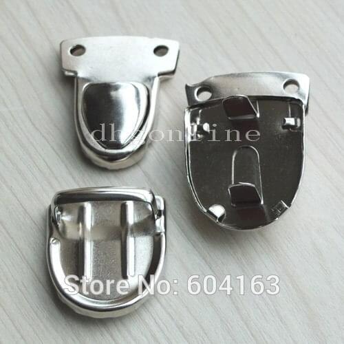 100 Sets Closure Catch Tuck Lock for Leather Bag Case Clasp hangbag Purse Nickle Wholesale