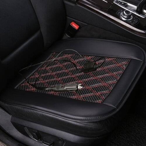 12V Car Seat Heated Cushion Carbon Fiber Heater Warm Heating Car Seat Pad Winter Heating Ventilation Function Winter Driving