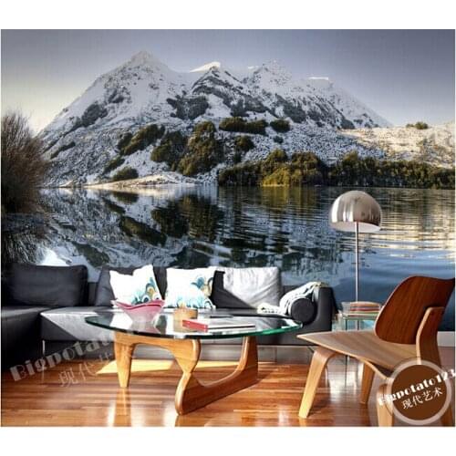Custom 3D large murals,Beautiful quiet iceberg lake scenery , living room sofa TV wall bedroom background wall paper