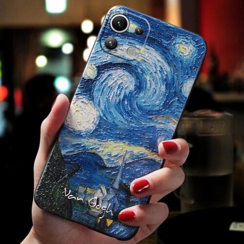 3d Starry Night Phonecase For Xiaomi mi8 mi9 mi11 Ultra Case Cover Mi 11 Lite 9t 10t Pro Coque Fashion Protective Smartphone Bag