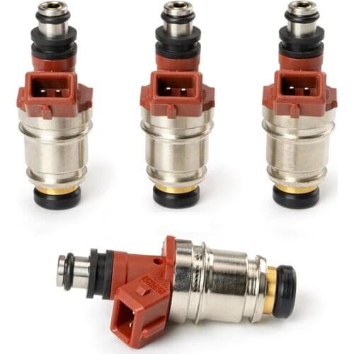 Set of 4 Fuel Injectors 16600-86G00 16600-86G10 For Nissan D21 Pickup 2.4L