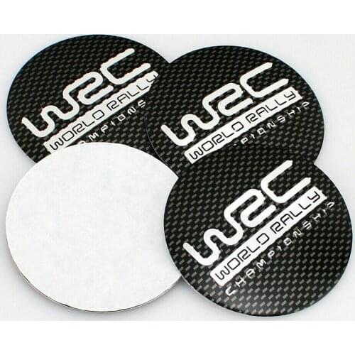 56mm WRC World Rally Auto Car Wheel Center Hub Caps Badge Emblems Decal Sticker