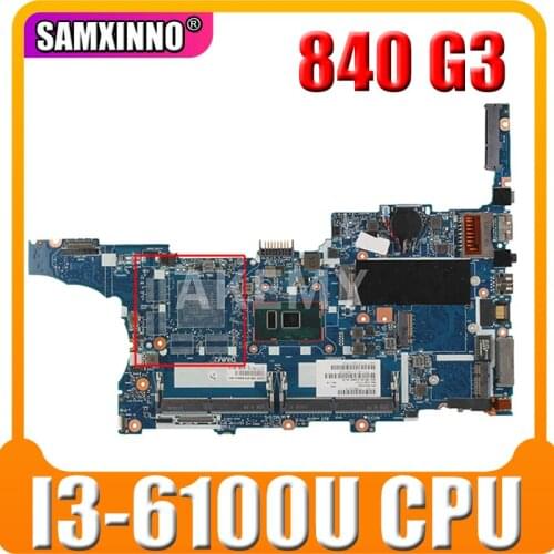 903739-001 903739-601 for HP EliteBook 840 850 G3 Laptop motherboard DDR4 6050A2728501-MB-A01 SR2EU I3-6100U CPU