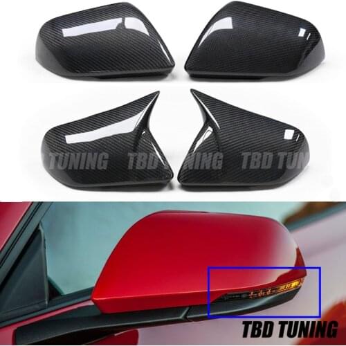 Carbon Fiber Mirror Cover For Ford Mustang Americe Model 2014 2015 2016 2017 2018 Replacement&Add On Style Car Wing Mirror Cover