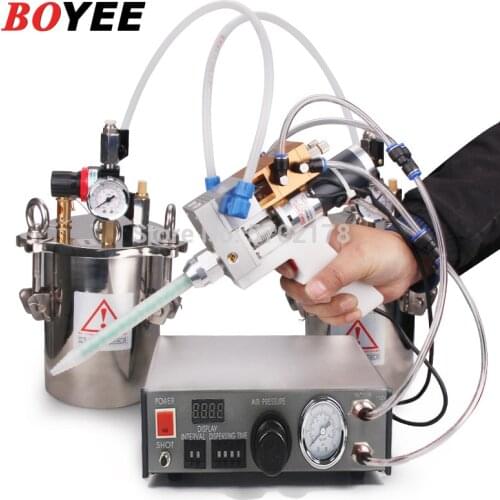 BY-125AB Automatic AB liquid glue dispensing machine with epoxy resin two-component glue gun