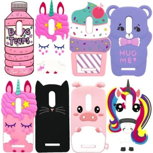 For Xiaomi Redmi Note4 Case Cute 3D Cartoon Unicorn Bear Cat Protection Soft Silicone Back Cover Redmi Note 4 4X Phone Case 5.5"