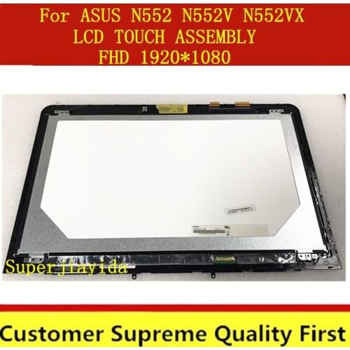 15.6" Laptop Digitizer lcd Touch Screen Glass With Bezel For ASUS N552 N552V N552VX N552VW fhd 1920*1080 30pins