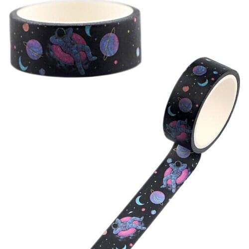 ER1111 15mmX5m Planet Space Astronaut Washi Tapes DIY Painting Paper Tape Decorative Adhesive Tapes Scrapbooking Stickers