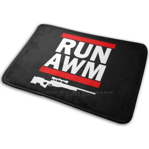 Run Awm Pubg / Cs : Go Mat Rug Carpet Anti-Slip Bedroom Entrance Door Mat Pubg Csgo Gaming Gamer Game Games Counter Strike