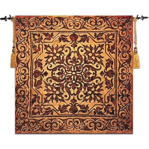 Creative Belgium style Jacquard wall hanging tapestries retro American home fabric bedroom tapestry painting artwork