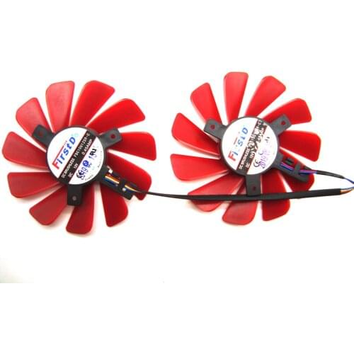 Free Shipping FirstD 85mm FDC10U12S9-C 0.45AMP Cooler Fan Replace For XFX RX 560D 570 580 Vga Graphics Video Card Cooling Fans