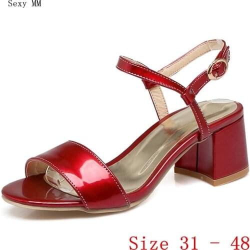 Summer High Heels Peep Toe Shoes Women Pumps High Heel Sandals Woman Gladiator Sandals Pumps Small Plus Size 31 - 48